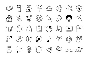 50% 176 Black & White Icons Bundle