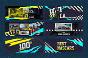 Nascar Facebook Cover Templates, a Social Media Template by Azruca (Thumbnail 3 of 8)