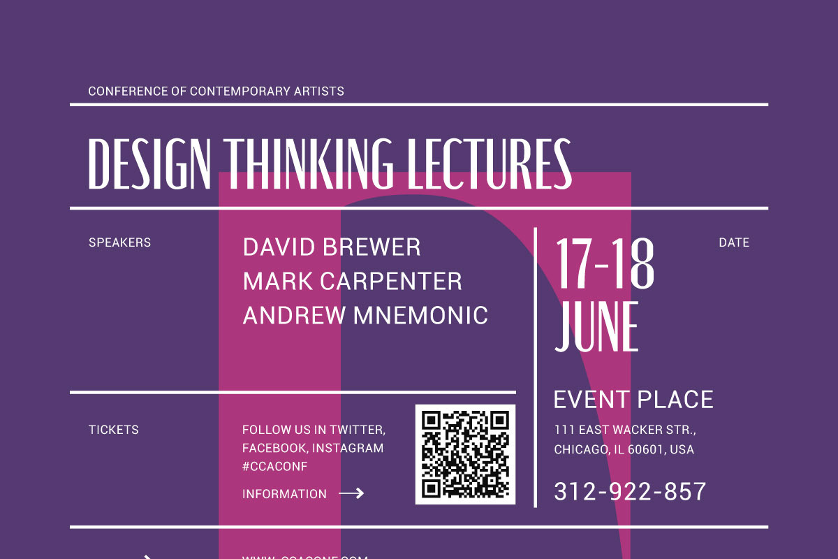 Design Conference Event Poster, a Flyer Template by Danil Polshin (Photo 5 of 9)