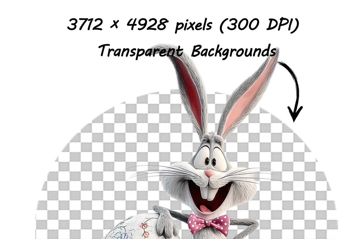 Whimsical Bunny Easter Clipart, an Illustration by one-touch (Photo 9 of 15)