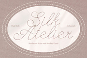 Silk Atelier Stitched Script Font, a Script Font by AnMark (Thumbnail 1 of 13)