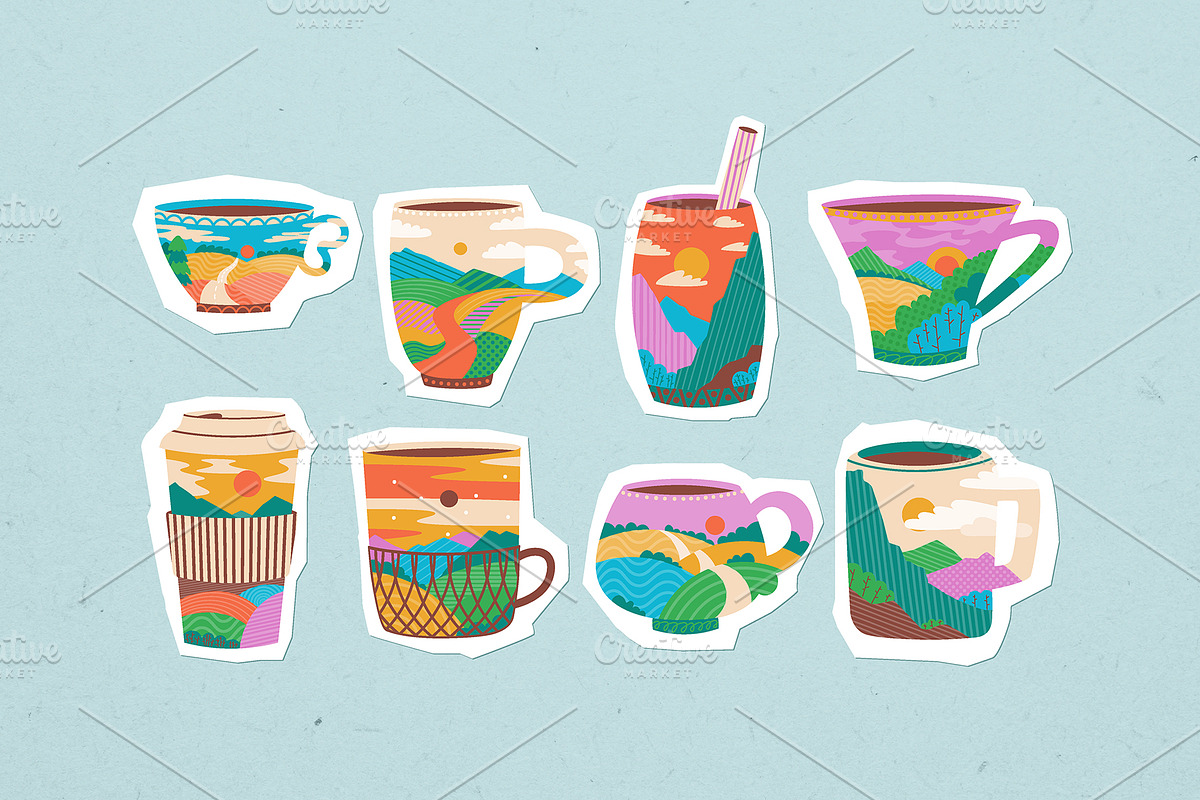 Coffee and mountains, an Illustration by Popova (Photo 2 of 6)