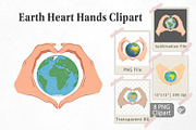 Earth Heart Hands Clipart, a Graphic by Artnoy (Thumbnail 1 of 5)