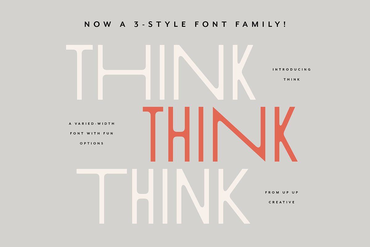 Think Sans Serif Font Family, a Sans Serif Font by Up Up Creative (Photo 1 of 13)