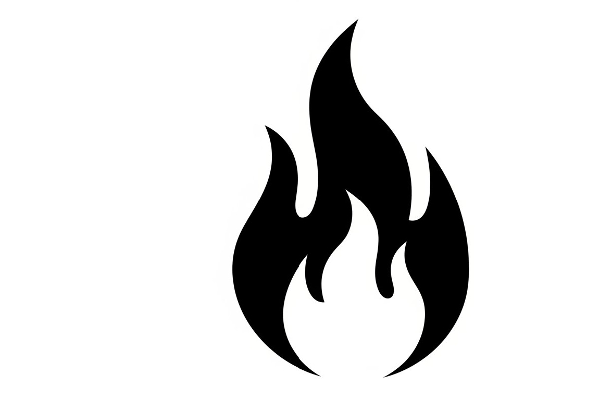 Bold black fire flame icon vector, an Illustration by Amazin_art (Photo 24 of 29)