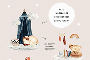 Kids clipart - watercolor baby sheep, an Animal Illustration by SparklePixieStudio (Thumbnail 2 of 8)