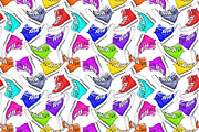Watercolor sneakers seamless pattern, a Pattern Graphic by Art By Silmairel (Thumbnail 2 of 2)