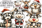 Christmas Quirky Animals Clipart, an Illustration by Daily.Designs (Thumbnail 1 of 5)