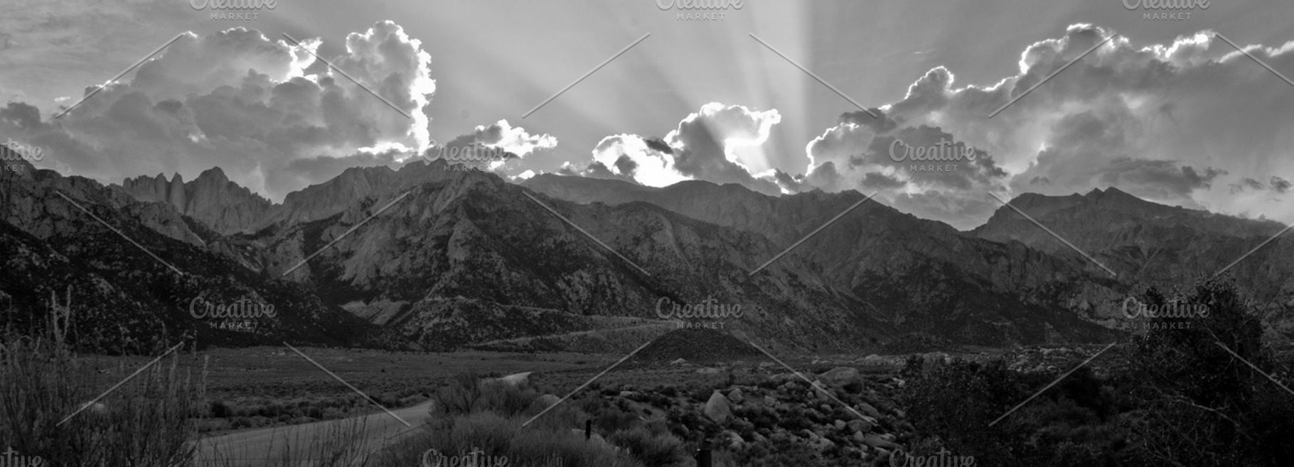 Mt whitney  b&w stock photograph, a Nature Photo by joze perspective photos