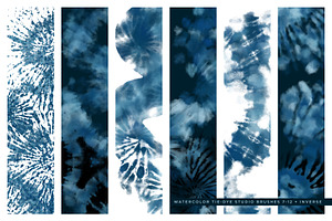 Watercolor Tie-Dye Pattern Brushes