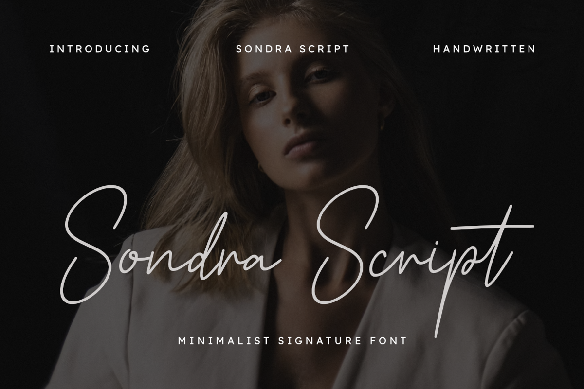 Sondra Script | Signature Font, a Script Font by Masyafi Studio (Photo 1 of 8)