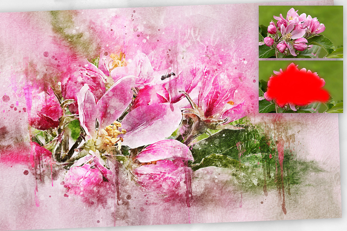 SplatterWatercolor2 Photoshop Action, an Action Add-On by GorynArt (Photo 11 of 27)