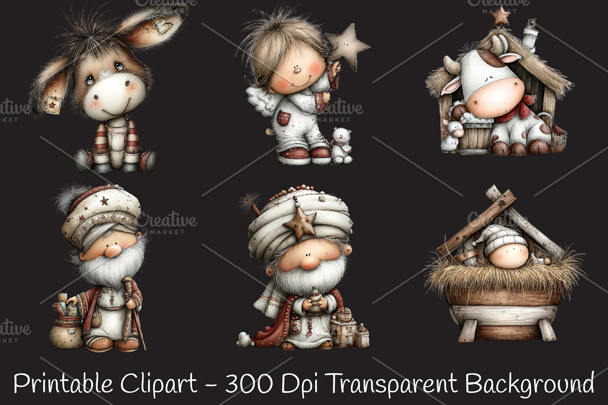 Christmas Nativity Clipart, an Illustration by RobertsArt (Photo 5 of 7)
