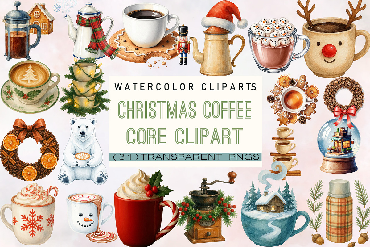 Watercolor Halloween Drink Clipart B, an Illustration by SVGArt (Photo 1 of 8)
