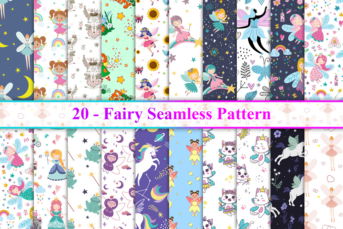 Fairy Seamless Pattern, a Pattern Graphic by Digital Studio (Photo 1 of 6)