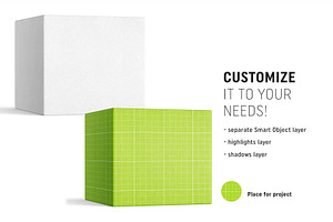 Box Mockup 70x70x70