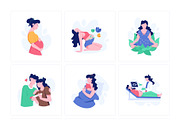 Pregnancy Illustration Set, a Person Illustration by Prosymbols (Thumbnail 6 of 8)