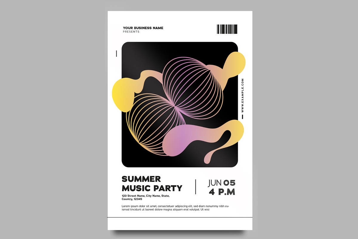 Summer Music Party Poster, a Templates & Theme by studiogstock (Photo 3 of 3)
