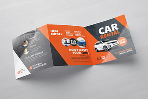 Car Rental Service Square Trifold