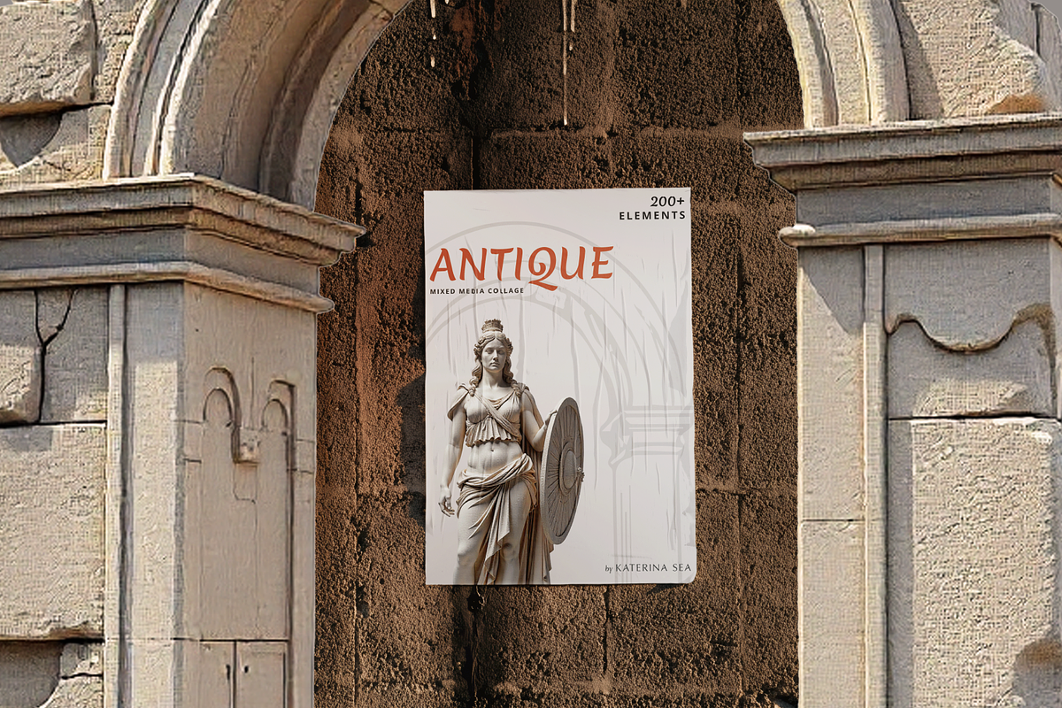 Antique mixed media collage, an Object Graphic by Katerina.Sea.Digital (Photo 5 of 5)