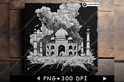 Temple Taj Mahal Shrine Explosion, a Background Graphic by LaseredNinja (Thumbnail 7 of 7)