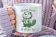 Hardworking Beaver Funny Quote, an Illustration by Pixels.Craft (Thumbnail 2 of 7)