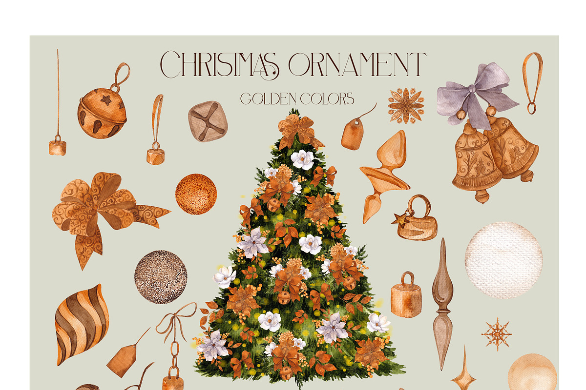 Watercolor Christmas ornaments, an Object Graphic by ma_i_vi (Photo 11 of 20)