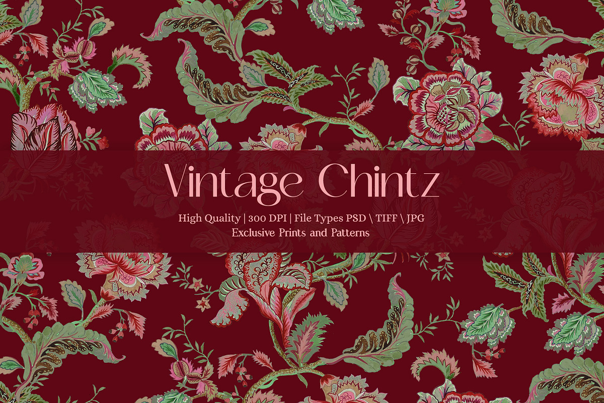 Vintage Chintz Print & Pattern, a Pattern Graphic by GND ART STUDIO (Photo 1 of 8)