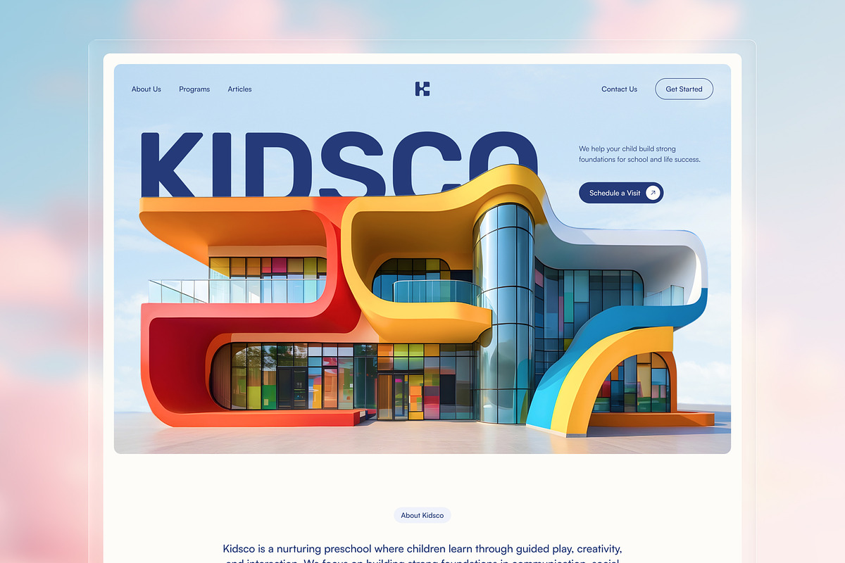 Early Education Website UI Figma, an UI Kit Template by peterdraw (Photo 1 of 7)