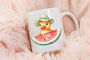 Cute Summer Rubber Duck Clipart, an Illustration by RobertsArt (Thumbnail 3 of 7)