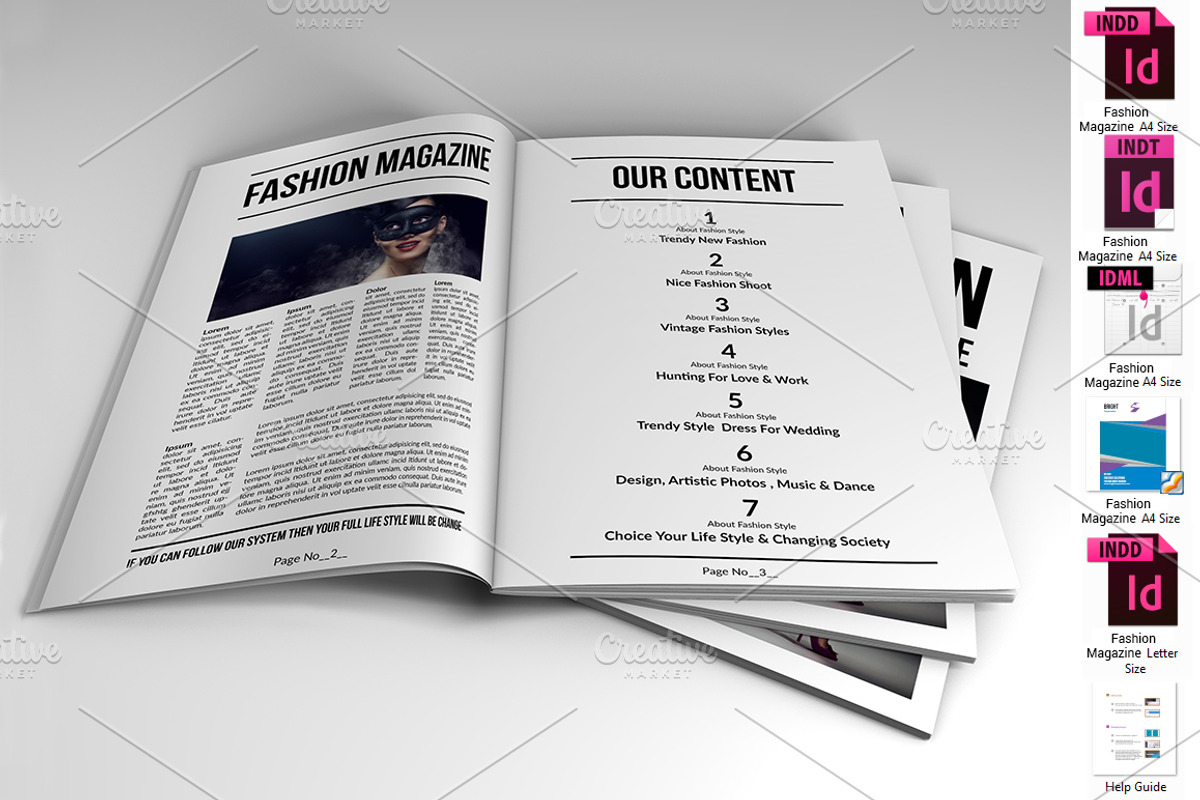 Fashion Magazine Template, a Magazine Template by MithunLekson (Photo 4 of 6)