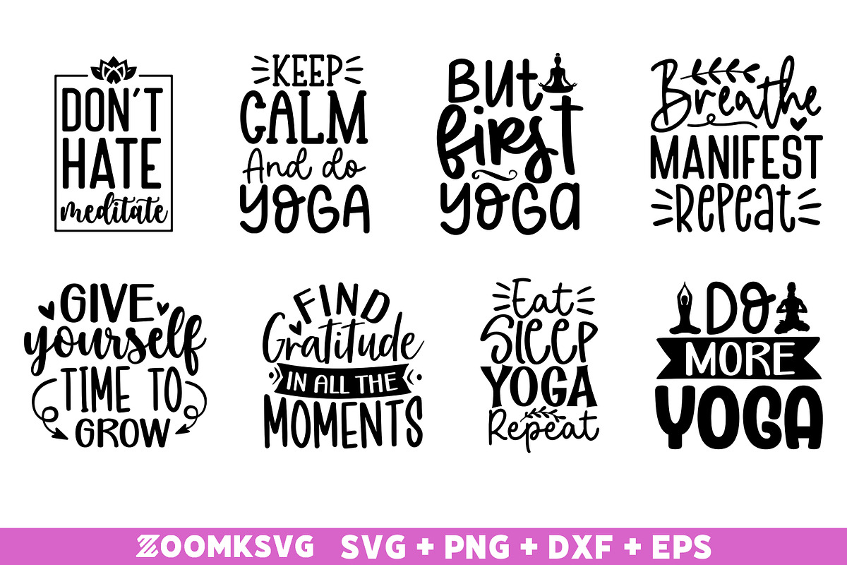 Yoga Bundle, Yoga SVG Bundle, an Illustration by ZoomkSVG (Photo 2 of 7)