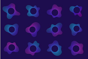 Circular sound wave set with, an Illustration by YuliiaOsadcha