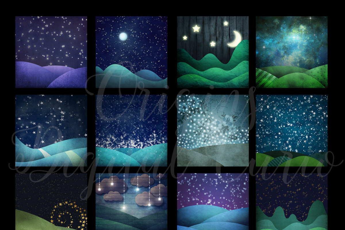 Dreamscapes Digital Paper, a Texture Illustration by Digital Curio