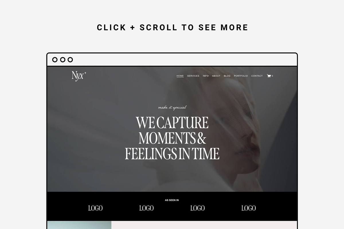 Squarespace 7.1 Template: Nyx preview 2