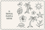 Tropical Doodle - Hand-Drawn Set, a Seasonal Illustration by Invisual Studio (Thumbnail 4 of 13)