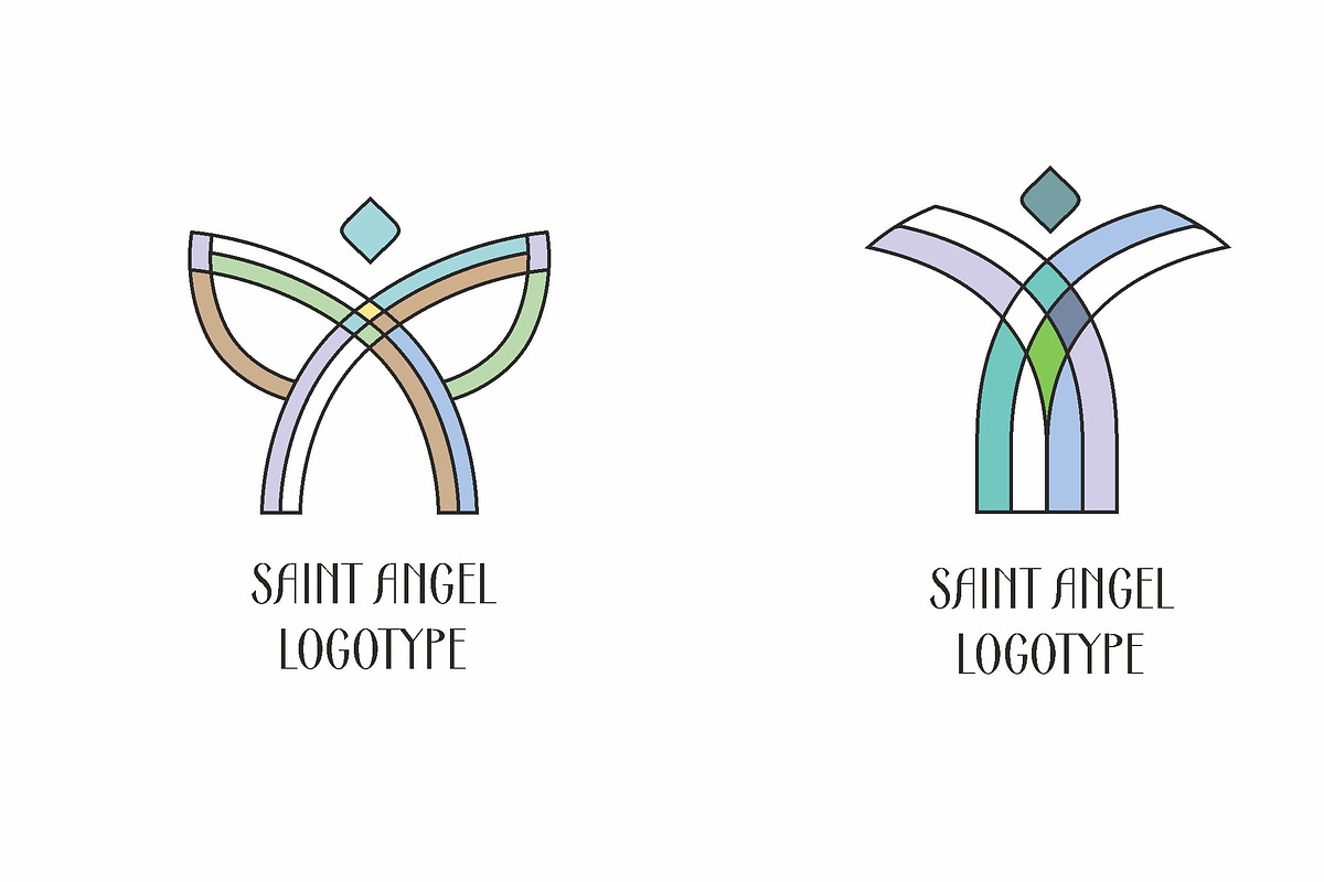 Linear & classy Angel logo, a Branding & Logo Template by Alexandra De Angelis (Photo 13 of 13)