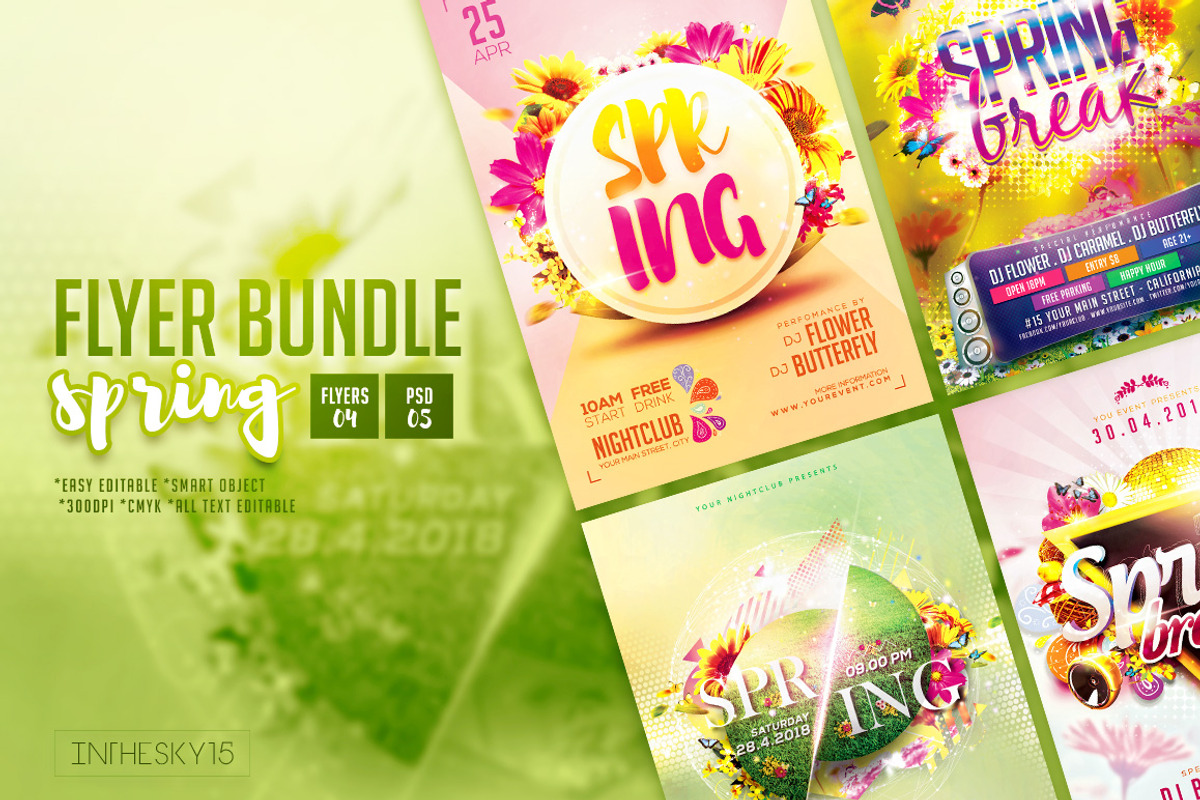 Spring Flyer Bundle, a Flyer Template by InTheSky15 (Photo 1 of 5)