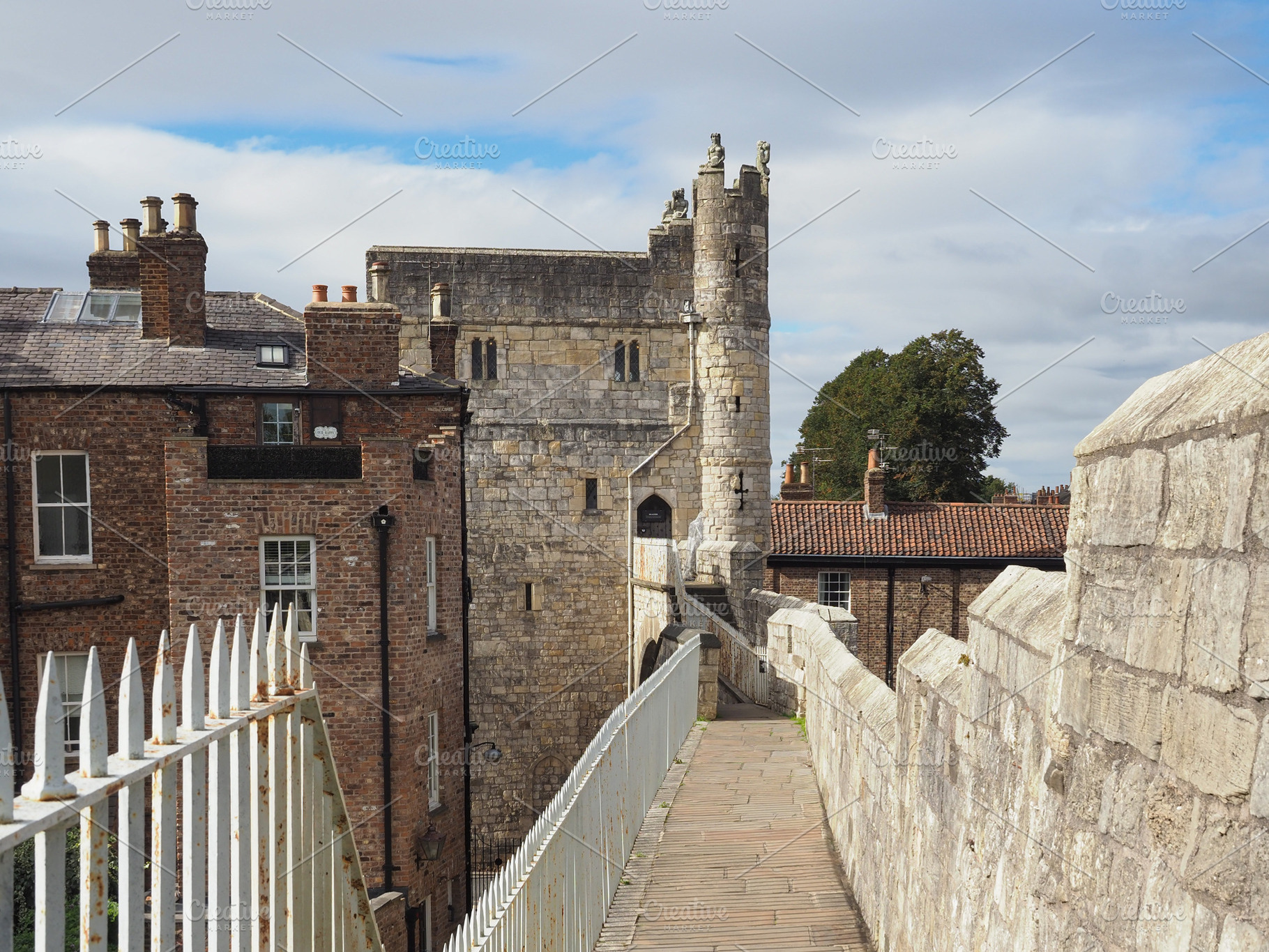 York city walls in York, a Photo by WorldOfPhotos