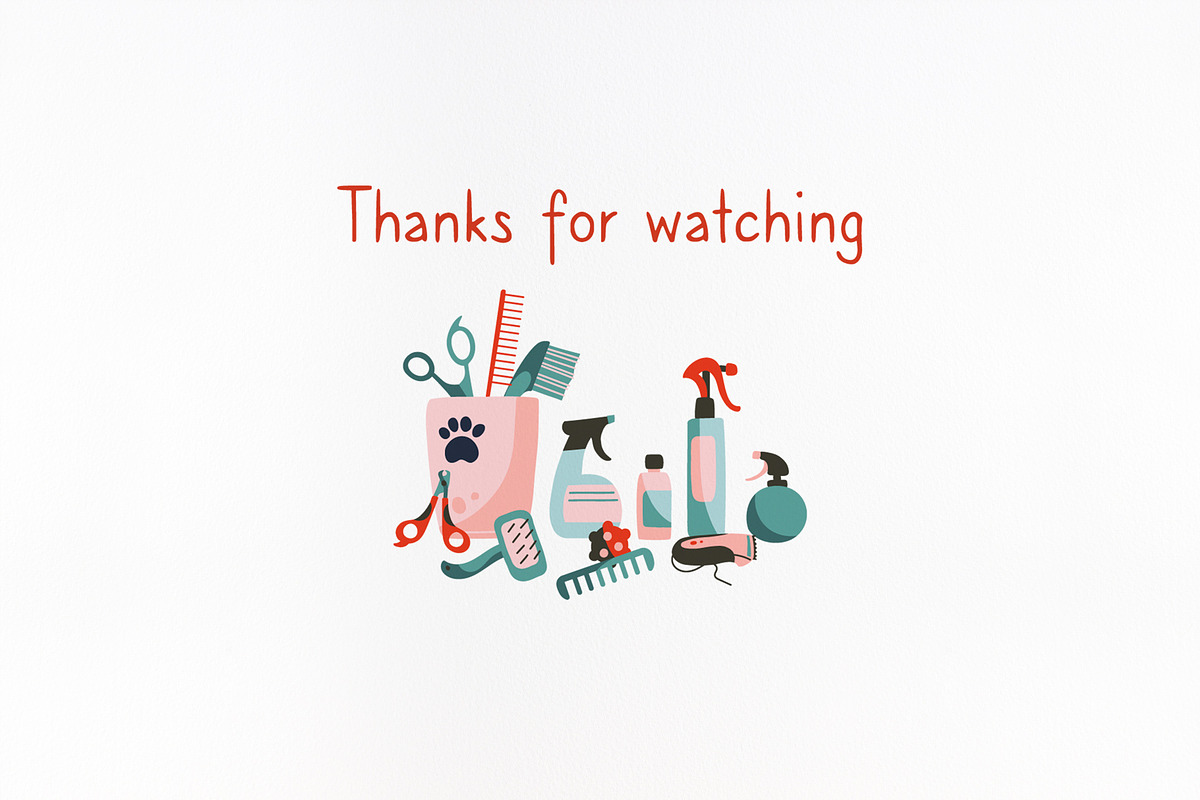 Dog grooming. Pet care, an Animal Illustration by Anna Summer (Photo 6 of 6)