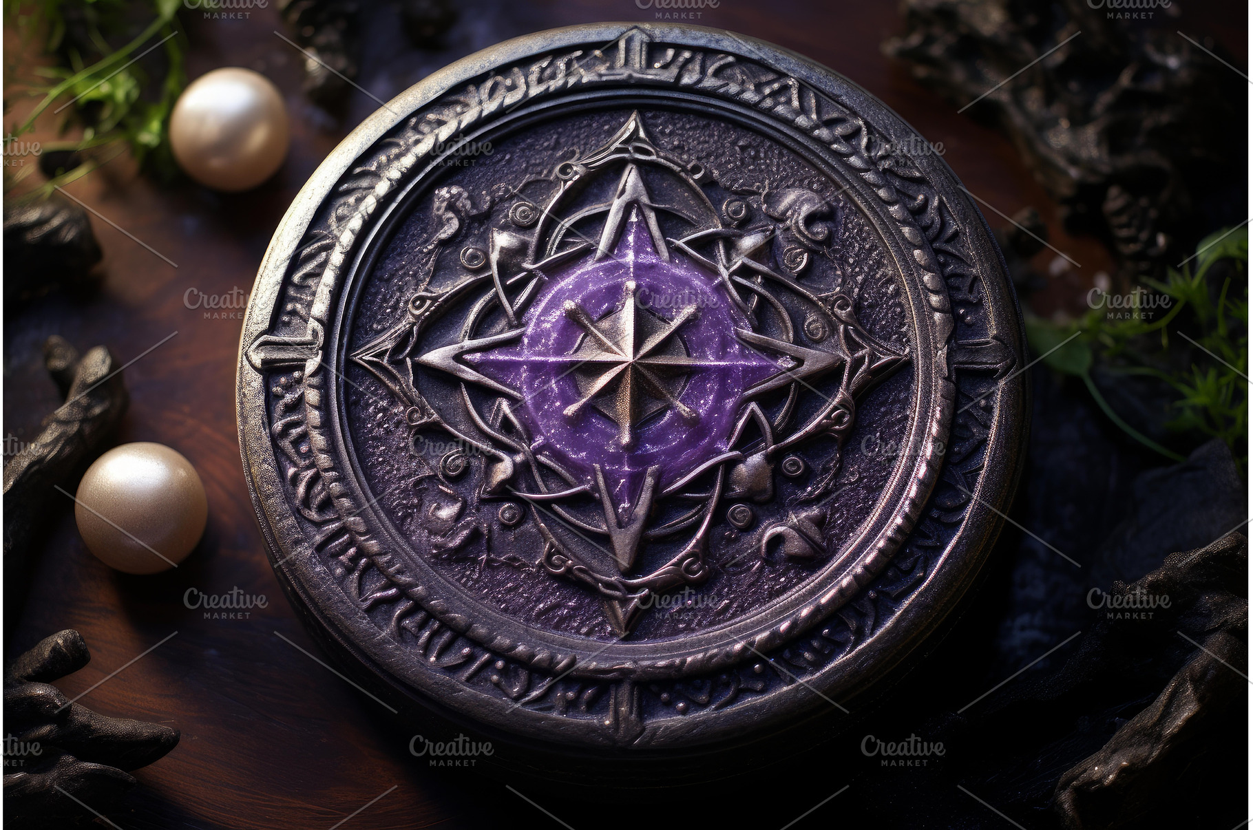 Vibrant Purple wax candle sigil, a Holiday Photo by Ylivdesign
