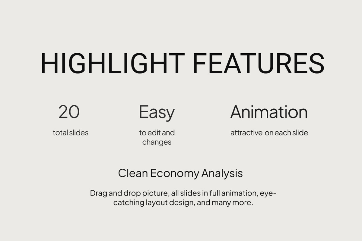 Clean Economy Analysis PowerPoint, a Presentation Template by Loin Studio (Photo 2 of 4)