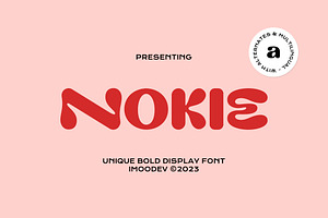 Nokie - Unique Bold Display Font, a Slab Serif Font by Imoodev