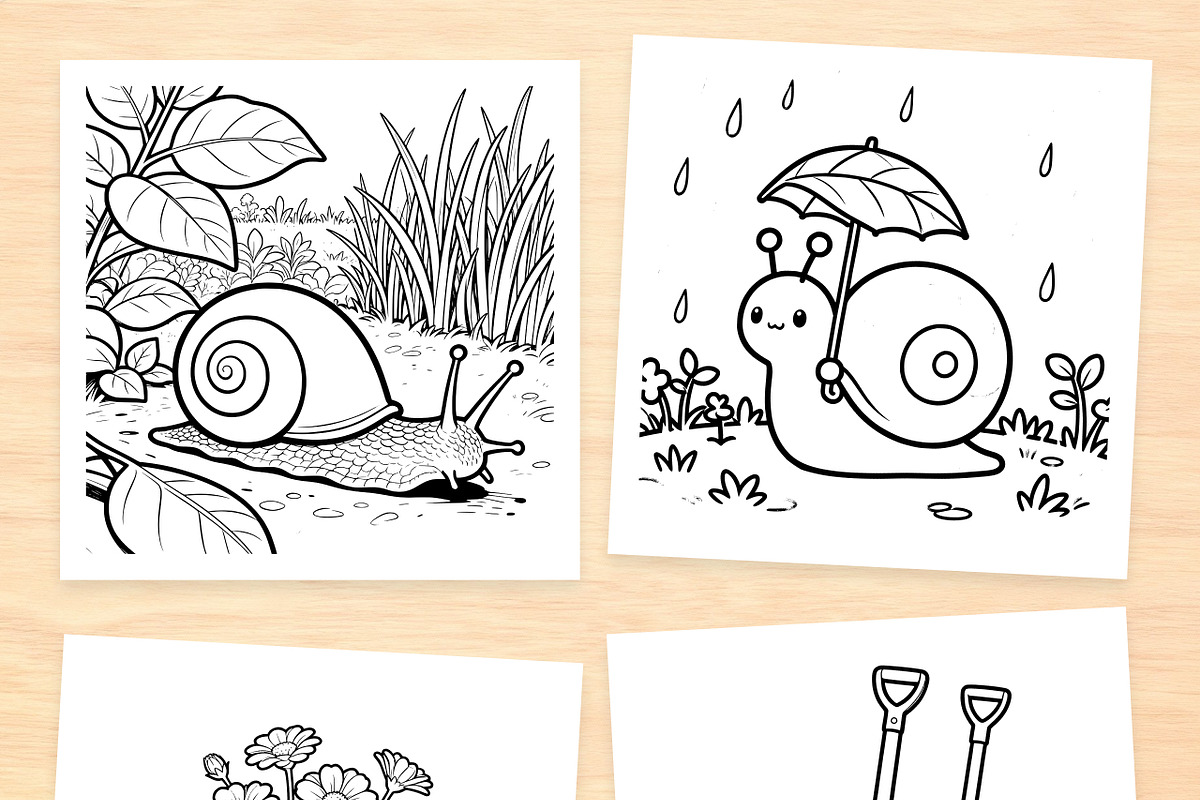 Garden Coloring Book – 20 Pages, an Illustration by No.13 (Photo 2 of 8)