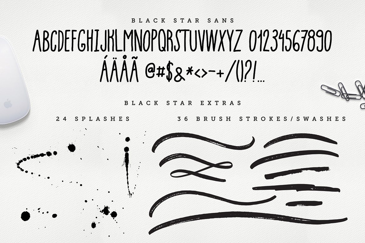 Black Star : 3 Sets + Sans, a Script Font by Rad Fonts (Photo 14 of 14)