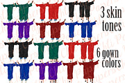 Graduation Clipart,Graduation gowns, an Illustration by chilipapers (Thumbnail 3 of 6)