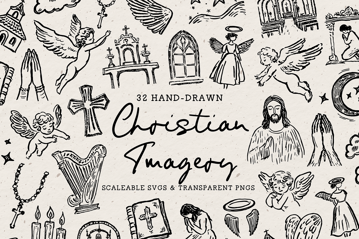 Christian Clipart, Church Doodles, an Object Illustration by The October Creative (Photo 1 of 6)