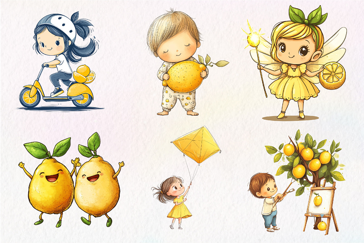 Lemon Kid Clipart, an Illustration by CreationArt (Photo 4 of 9)