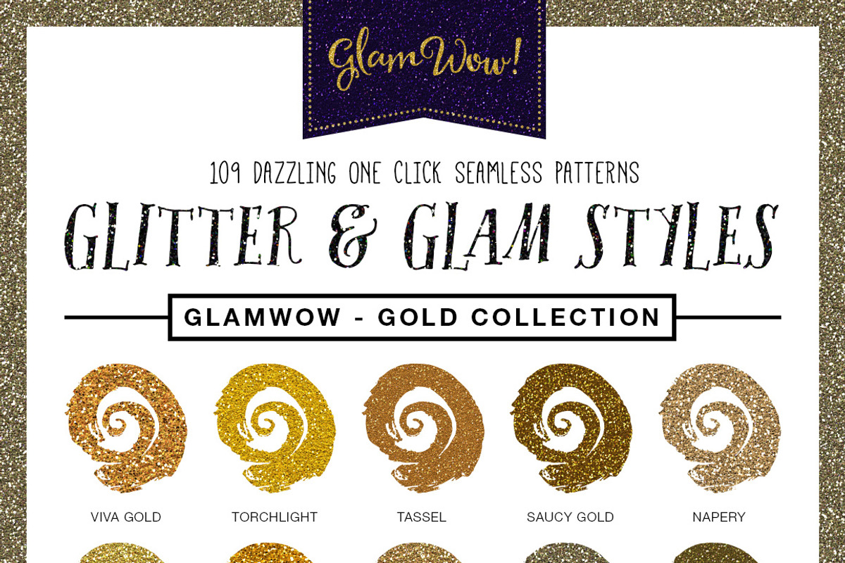 GlamWow - Glitter Kit For Photoshop, a Layer Style Add-On by Creativenauts (Photo 7 of 7)