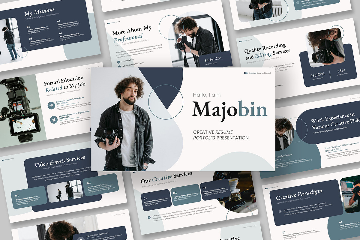 Majobin Creative CV Resume KEY, a Presentation Template by kerismaker (Photo 1 of 10)